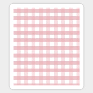 plaid checked pattern vichy tartan light pink Sticker